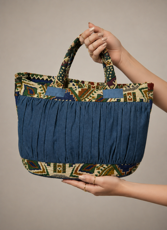 BOHO PLEATED MINI TOTE