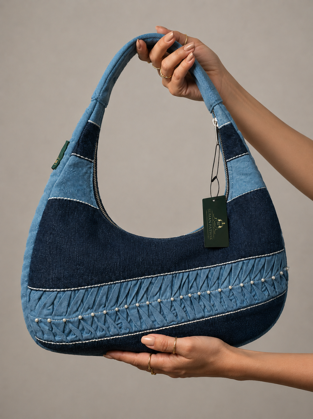 PEARL ACCENT HOBO BAG
