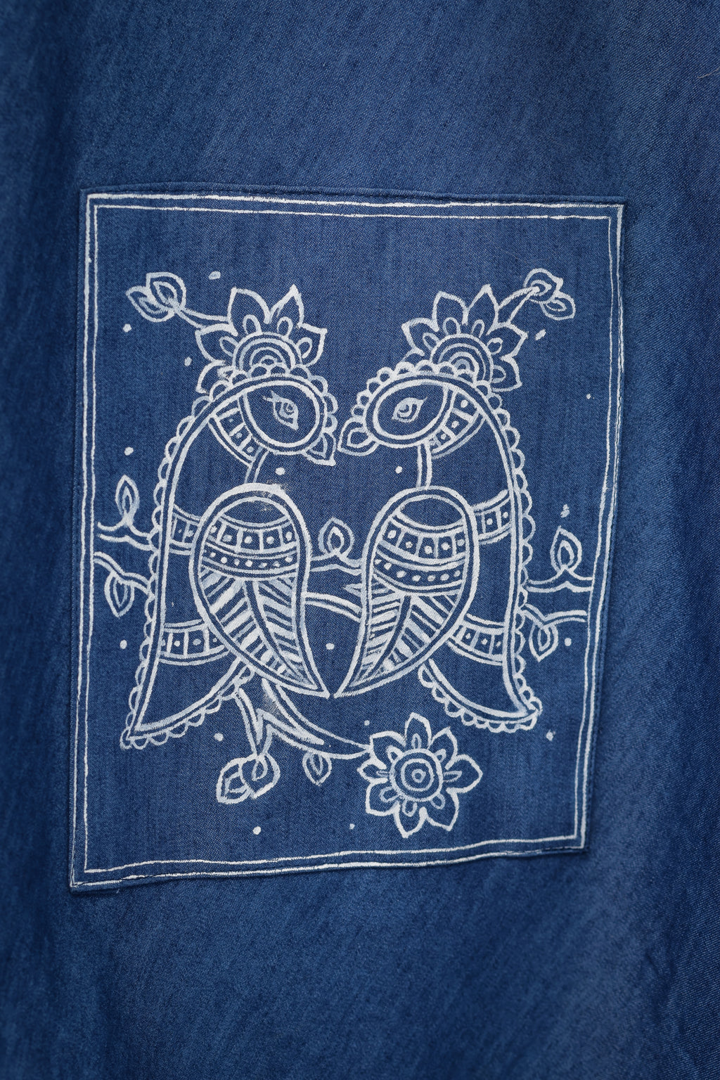 ORIGAMI PANEL DENIM DRESS
