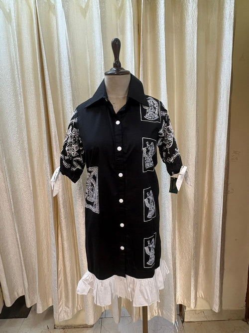BLACK BELLE TUNIC DRESS