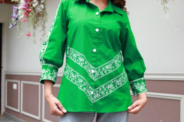 Green Straight Shirt - Image 2