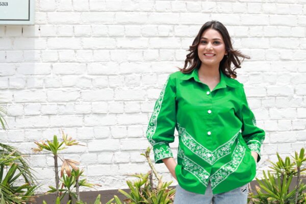 Green Straight Shirt