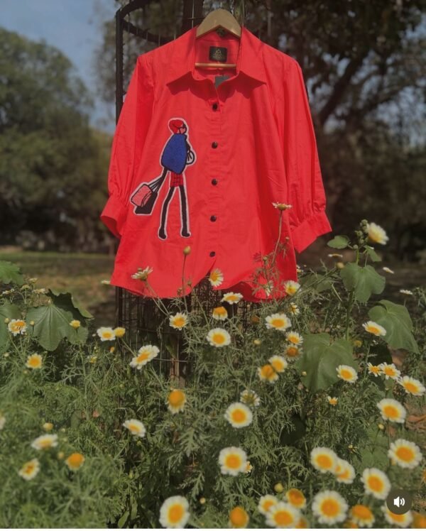 Orange Cotton Shirt