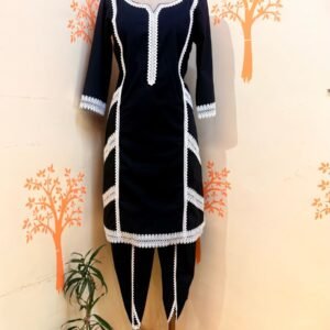 Black Lace work kurti set