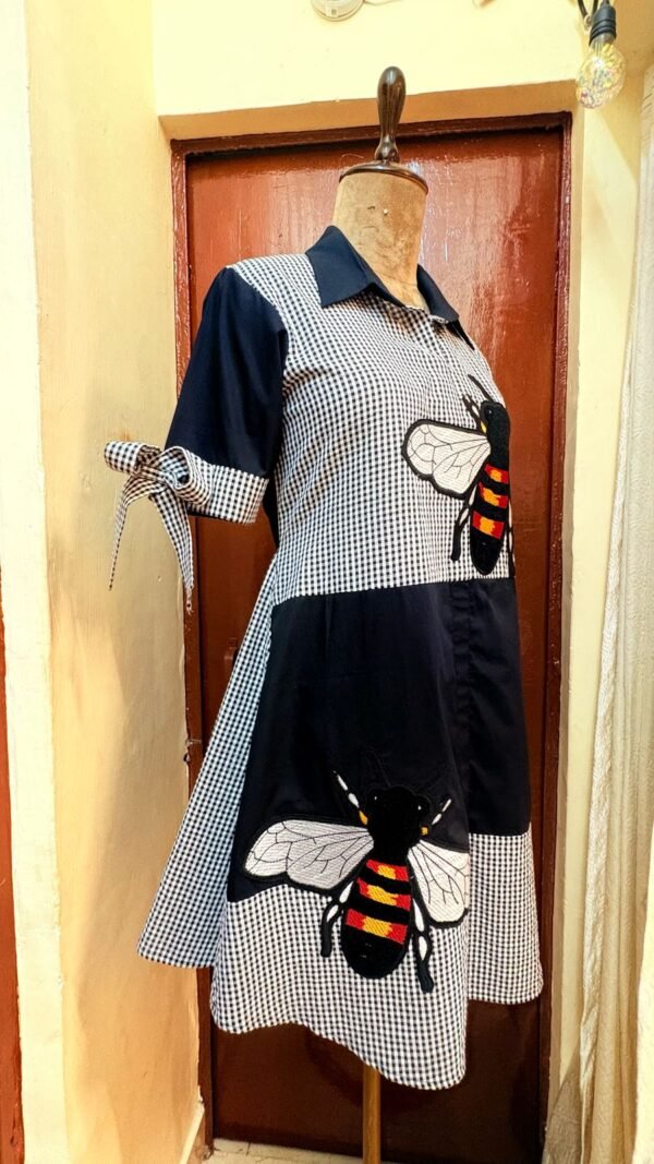 Black And White Check Tunic Dress - Image 2