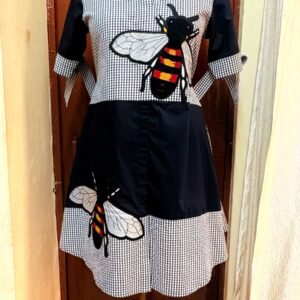 Black And White Check Tunic Dress