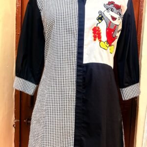 Black And White Check Tunic  Dress