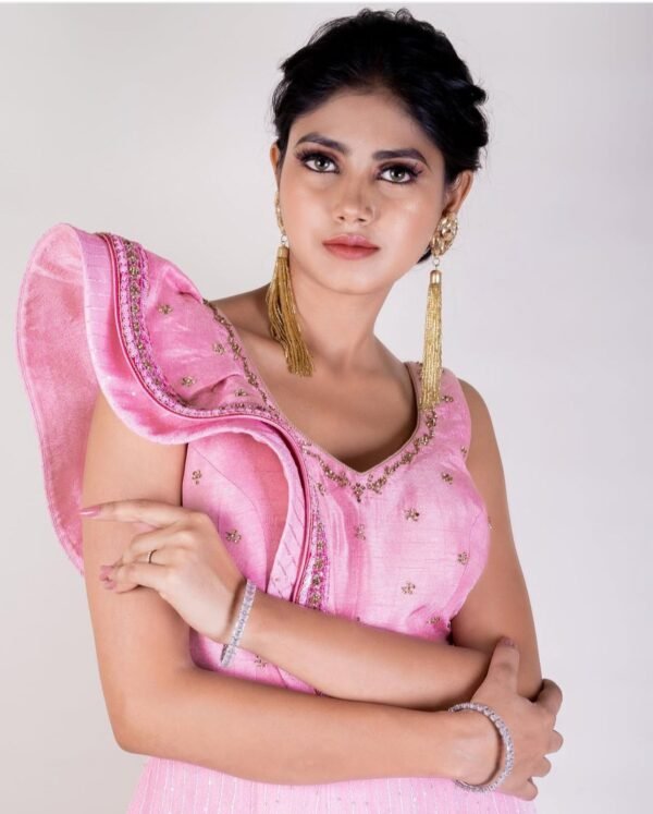 Pink Anarkali dress - Image 3