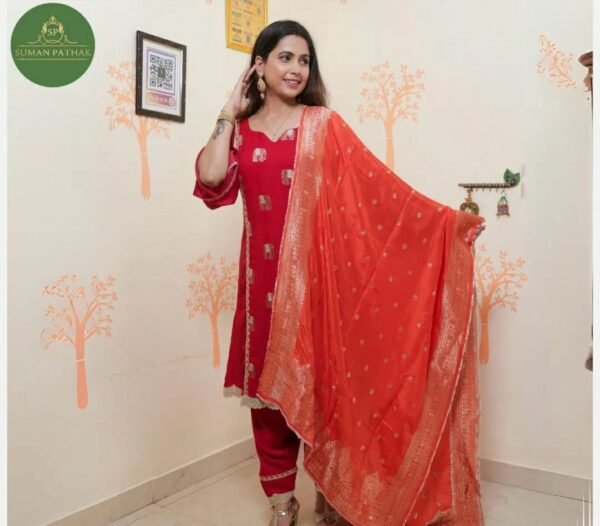 Banarsi royal red suit ethnic wear